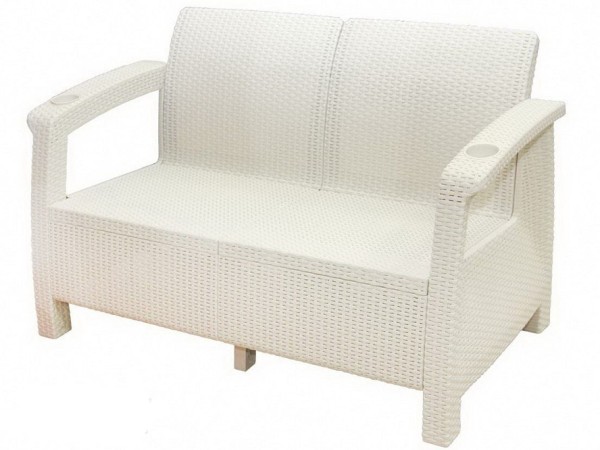 Двухместный диван Yalta Sofa Seаt белый купить в Новокузнецке