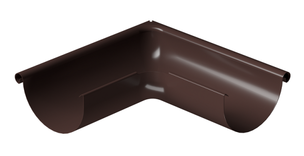 Угол внешний 90° D125 Döcke STAL PREMIUM Шоколад, (RAL 8019) купить в Новокузнецке