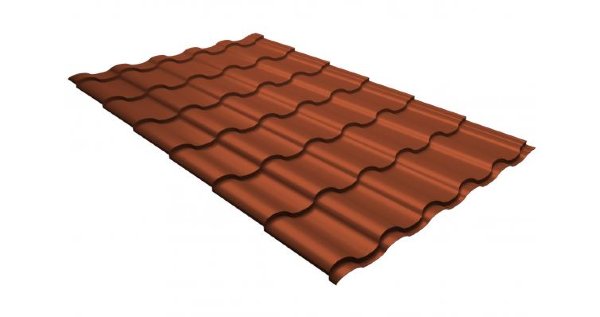Металлочерепица кредо GL 0,5 GreenСoat Pural RR 750 кирпично-красный (RAL 8004 терракота) купить в Новокузнецке
