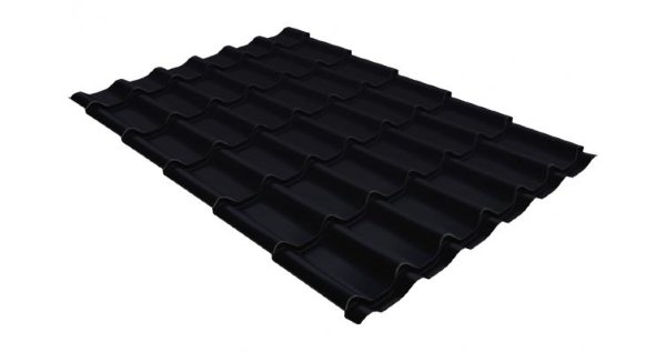 Металлочерепица классик GL 0,5 Velur20 RAL 9005 черный купить в Новокузнецке
