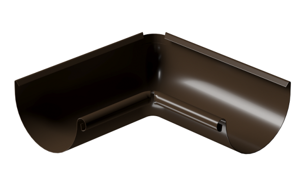 Угол внутренний 90° D125 Döcke STAL PREMIUM Каштан, (RAL 8017) купить в Новокузнецке
