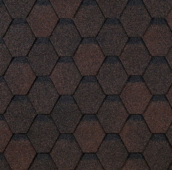 Гибкая черепица EURASIA Docke, Коллекция ШЕСТИГРАННИК Коричневый купить в Новокузнецке