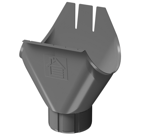 Воронка желоба D125 Döcke STAL PREMIUM Графит, (RAL 7024) купить в Новокузнецке