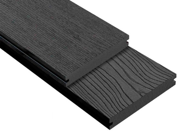 Террасная доска ДПК Outdoor 3D полнотелая STORM/OCEAN BLACK черная купить в Новокузнецке
