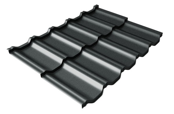 Металлочерепица модульная Квинта Uno Grand Line c 3D резом 0,5 GreenСoat Pural Matt RR2Н3 (RAL 7016 антрацитово-серый) купить в Новокузнецке