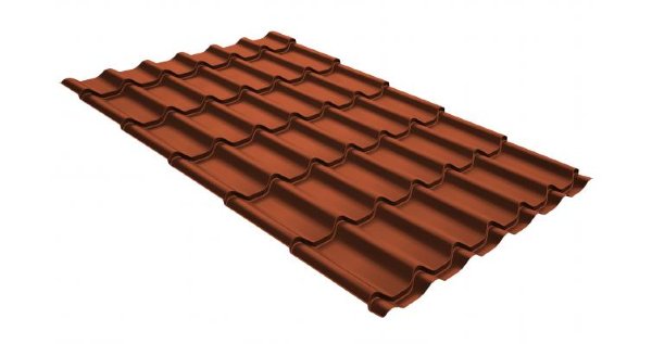 Металлочерепица классик GL 0,5 GreenCoat Pural RR 750 кирпично-красный (RAL 8004 терракота) купить в Новокузнецке