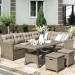 Комплект мебели AFINA плетеной из иск. ротанга AFM-307B Beige купить в Новокузнецке