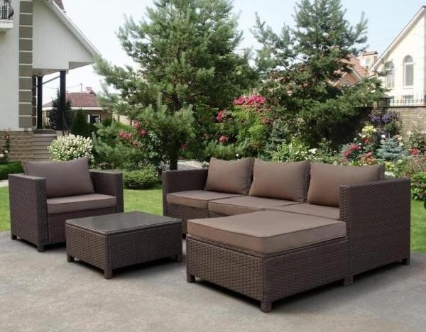 Комплект мебели AFINA плетеной из иск. ротанга YR821A Brown/Beige купить в Новокузнецке