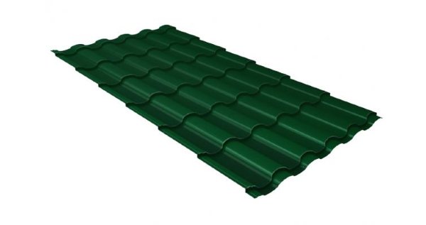 Металлочерепица кредо 0,5 Satin RAL 6005 зеленый мох купить в Новокузнецке