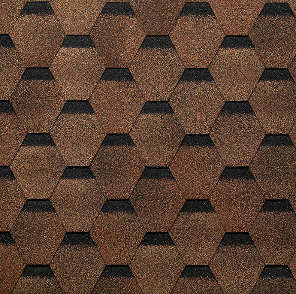 Гибкая черепица EURASIA Docke, Коллекция ШЕСТИГРАННИК Светло-коричневый купить в Новокузнецке
