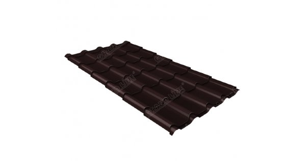 Металлочерепица камея GL 0,5 Quarzit RAL 8017 Metallic купить в Новокузнецке