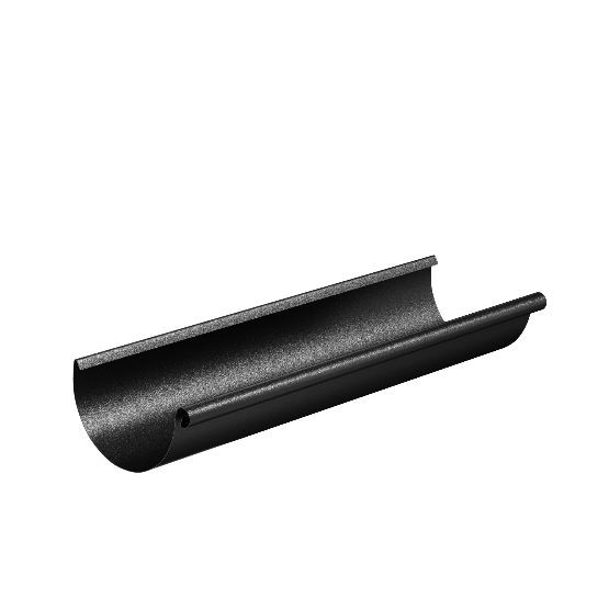 Водосток Aquasistem, система 125x90 - Водосточный желоб 3.00м RAL 9005 Чёрный купить в Новокузнецке