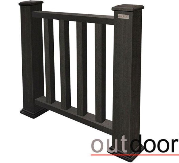 Ограждение из ДПК Outdoor Классик 3D STORM чёрный купить в Новокузнецке
