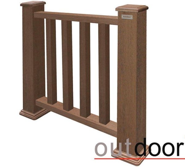Ограждение из ДПК Outdoor Классик 3D STORM коричневый микс купить в Новокузнецке
