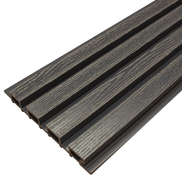 Фасадная доска из ДПК Faynag Wood Рейка Мокрый Асфальт купить в Новокузнецке
