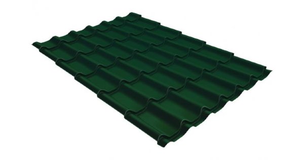 Металлочерепица классик 0,5 Satin RAL 6005 зеленый мох купить в Новокузнецке
