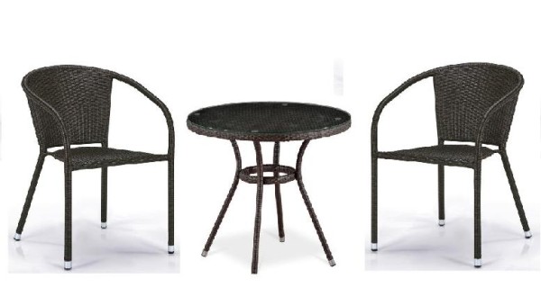 Комплект плетеной мебели AFINA из иск. ротанга Асоль-7 T282ANT/Y137C-W53 Brown 2Pcs купить в Новокузнецке