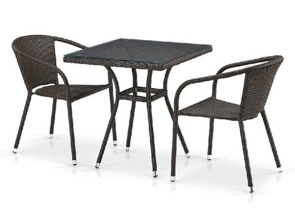 Комплект плетеной мебели AFINA из иск. ротанга T282BNT/Y137C-W53 Brown 2Pcs купить в Новокузнецке