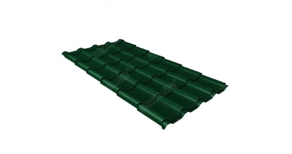 Металлочерепица камея 0,5 Satin RAL 6005 зеленый мох купить в Новокузнецке
