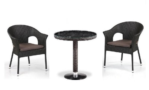 Комплект плетеной мебели AFINA из иск. ротанга T601/Y79A-W53 Brown 2Pcs купить в Новокузнецке