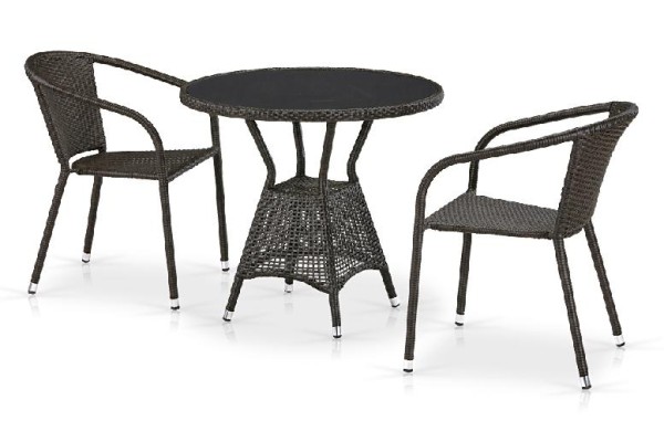Комплект плетеной мебели AFINA из иск. ротанга T707ANS/Y137C-W53 Brown 2Pcs купить в Новокузнецке
