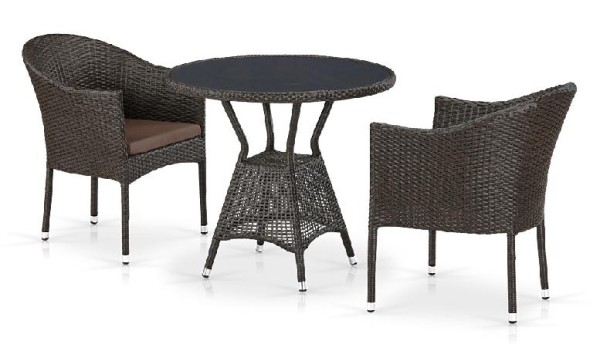 Комплект плетеной мебели AFINA из иск. ротанга T707ANS/Y350-W53 Brown 2Pcs купить в Новокузнецке
