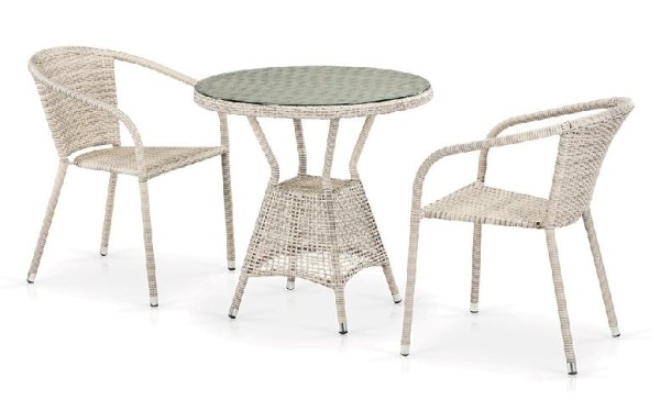 Комплект плетеной мебели AFINA из иск. ротанга T705ANT/Y137C-W85 Latte 2Pcs купить в Новокузнецке