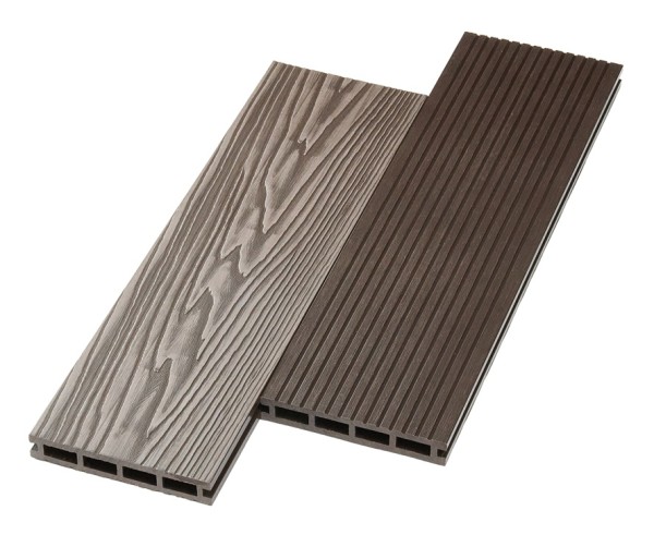 Террасная доска ДПК NanoWood двусторонняя New 3D тиснение + вельвет Венге купить в Новокузнецке