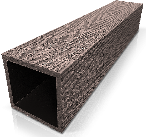 Столб ДПК 3D GardenParkett фактура дерева Венге купить в Новокузнецке