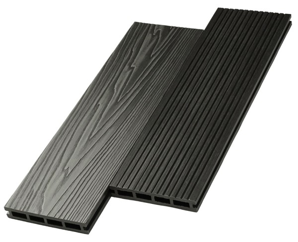 Террасная доска ДПК NanoWood двусторонняя New 3D тиснение + вельвет Графит купить в Новокузнецке