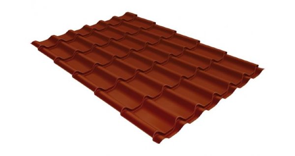 Металлочерепица классик 0,5 Satin RAL 8004 терракота купить в Новокузнецке