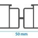 Лага алюминиевая KRONEX 50x25x3000 мм несущая купить в Новокузнецке
