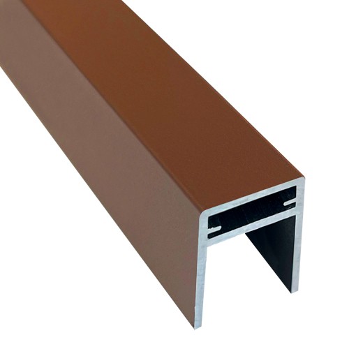 П-профиль Алюминиевый EasyDecking 35x25 Коричневый купить в Новокузнецке