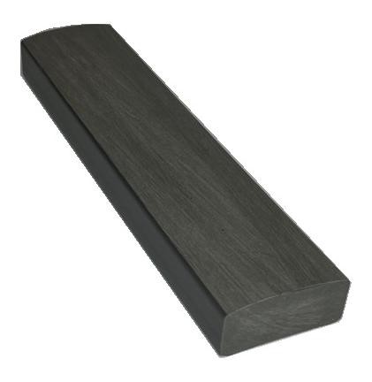 Лавочный брус Ecodecking Некст полнотелый брашированный 70х35 графит купить в Новокузнецке