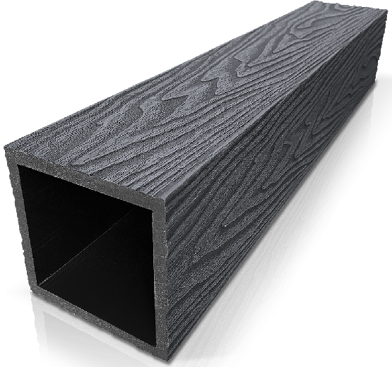 Столб ДПК 3D GardenParkett фактура дерева Графит купить в Новокузнецке