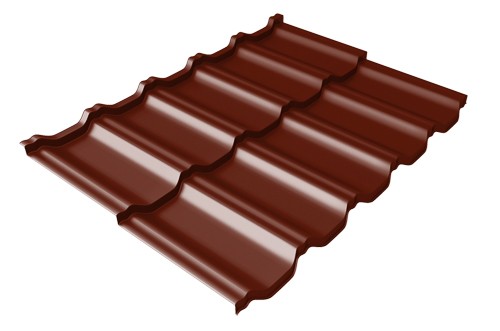 Металлочерепица модульная Квинта Uno Grand Line c 3D резом 0,5 Satin RAL 3005 красное вино купить в Новокузнецке