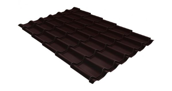 Металлочерепица классик 0,5 Satin RAL 8017 шоколад купить в Новокузнецке