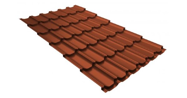 Металлочерепица квинта плюс 0,5 GreenCoat Pural RR 750 кирпично-красный (RAL 8004 терракота) купить в Новокузнецке