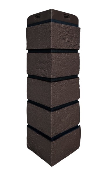 Угол Grand Line состаренный кирпич премиум Шоколадный (шов RAL 9005) купить в Новокузнецке