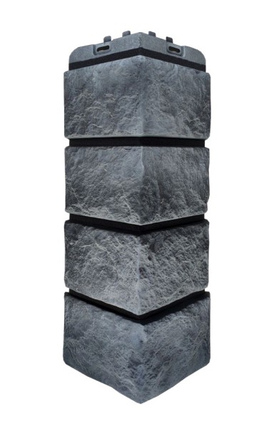 Угол наружный Grand Line Колотый Камень Антрацит, Шов чёрный купить в Новокузнецке